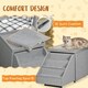 image 6 of PawHut 2 in 1 Dog Steps Ottoman, Pet Stairs for Small Medium Dogs and Cats Grey