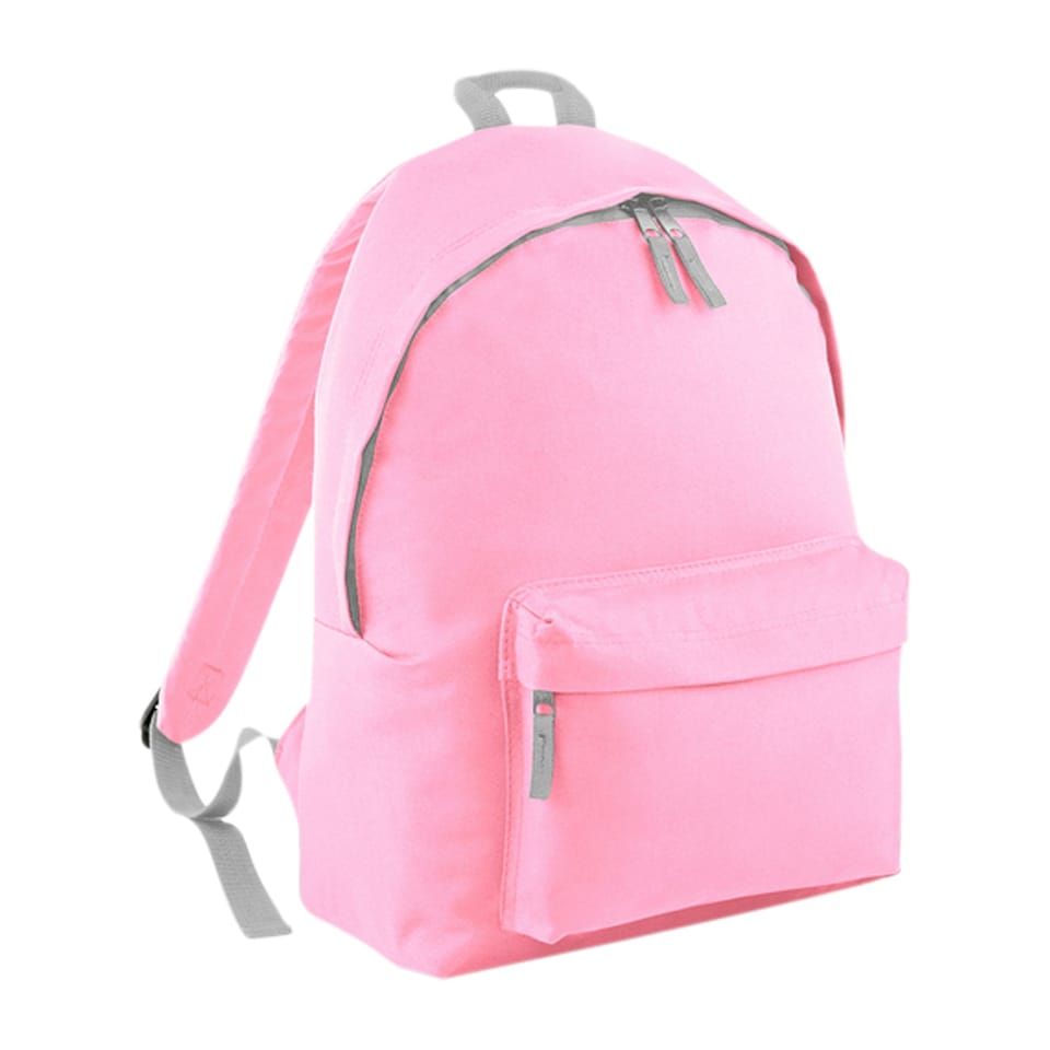 image 1 of Bagbase Junior Fashion Backpack / Rucksack (14 Litres) - Classic Pink/Light Grey - One Size