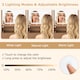image 6 of COSTWAY Small Makeup Table Vanity Desk with Mirror   Lights Natural