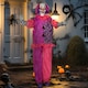 image 8 of Outsunny Sound Activated Halloween Animatronics Clown with Red Light Up Eyes