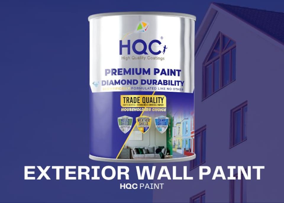 image 1 of HQC Exterior Wall Insulating Paint - Weatherproof, Heat Reflecting & Energy Saving - Light Beige - 1L