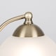 image 4 of ValueLights Stamford Antique Brass Crescent Table Lamp Glass Shade | Gold