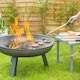 image 6 of Harbour Housewares 72.5cm Fire Pit BBQ Grill - Round Metal Cooking Grill Steel Mesh for Barbecues, Cooking & Camping