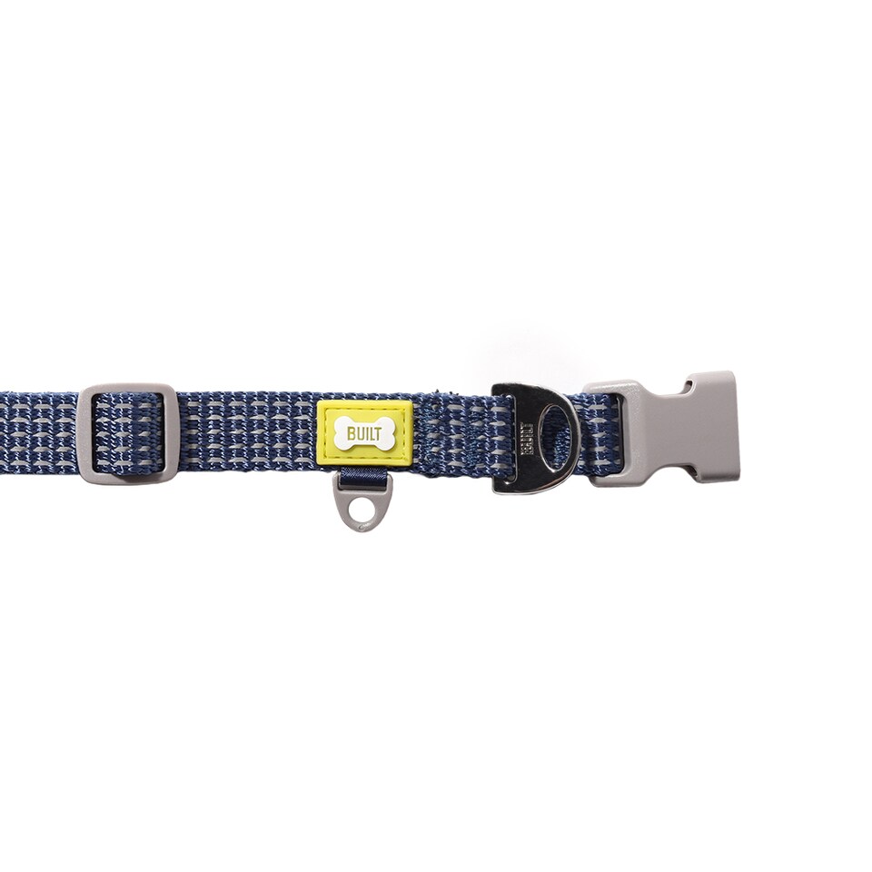 image 1 of BUILT PET Small NightSafe™ Reflective Adjustable Dog Collar, Blue