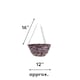 image 2 of Marco Paul Dark Brown Rattan Hanging Basket 12" Brown