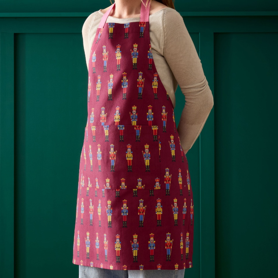 image 1 of Catherine Lansfield Christmas Nutcracker Cotton Kitchen Adult Apron