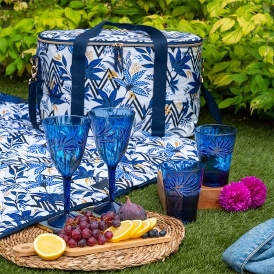image 1 of Sara Miller by Navigate Set of 4 Decorated Wine Glasses
