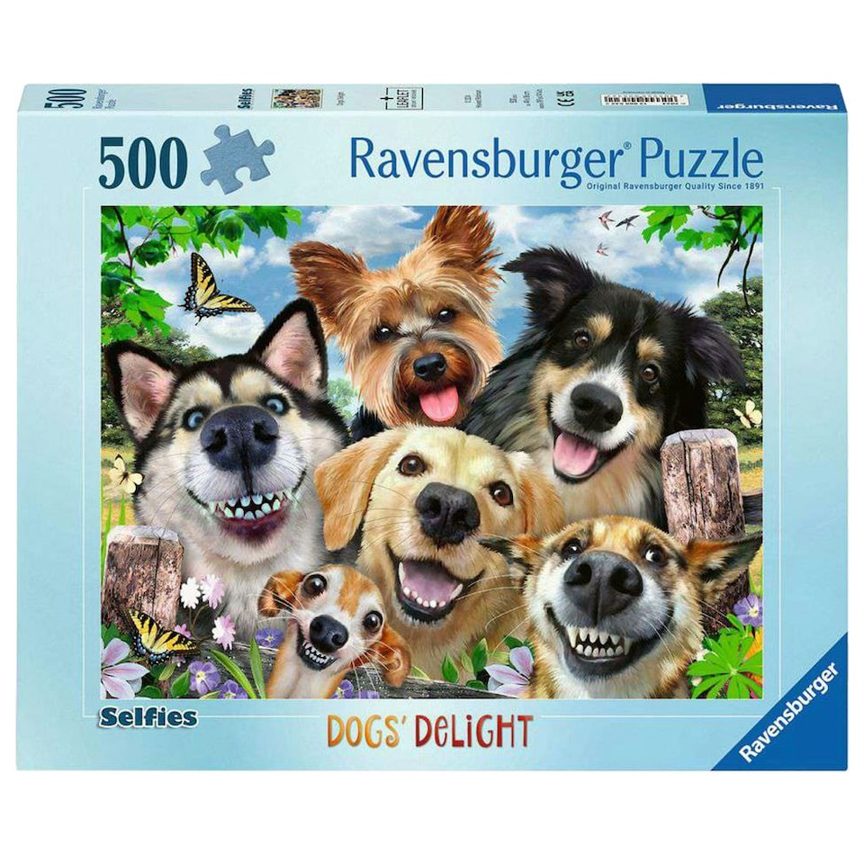 image 1 of Ravensburger Selfies Dogs' Delight 500 Piece Jigsaw Puzzle