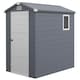image 1 of Outsunny 4 x 6ft Garden Shed Storage w/ Foundation Kit, Vents, Grey