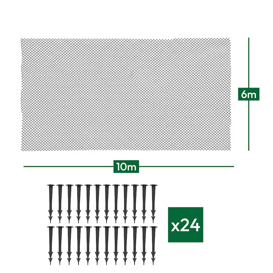 image 1 of Pisces 10 x 6m Pond Protection Netting with 24 Pegs