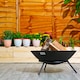 image 4 of Harbour Housewares 56cm Steel Fire Pit - Outdoor Garden Patio Fire Bowl Brazier Heater Stove for Wood Log Charcoal Burning