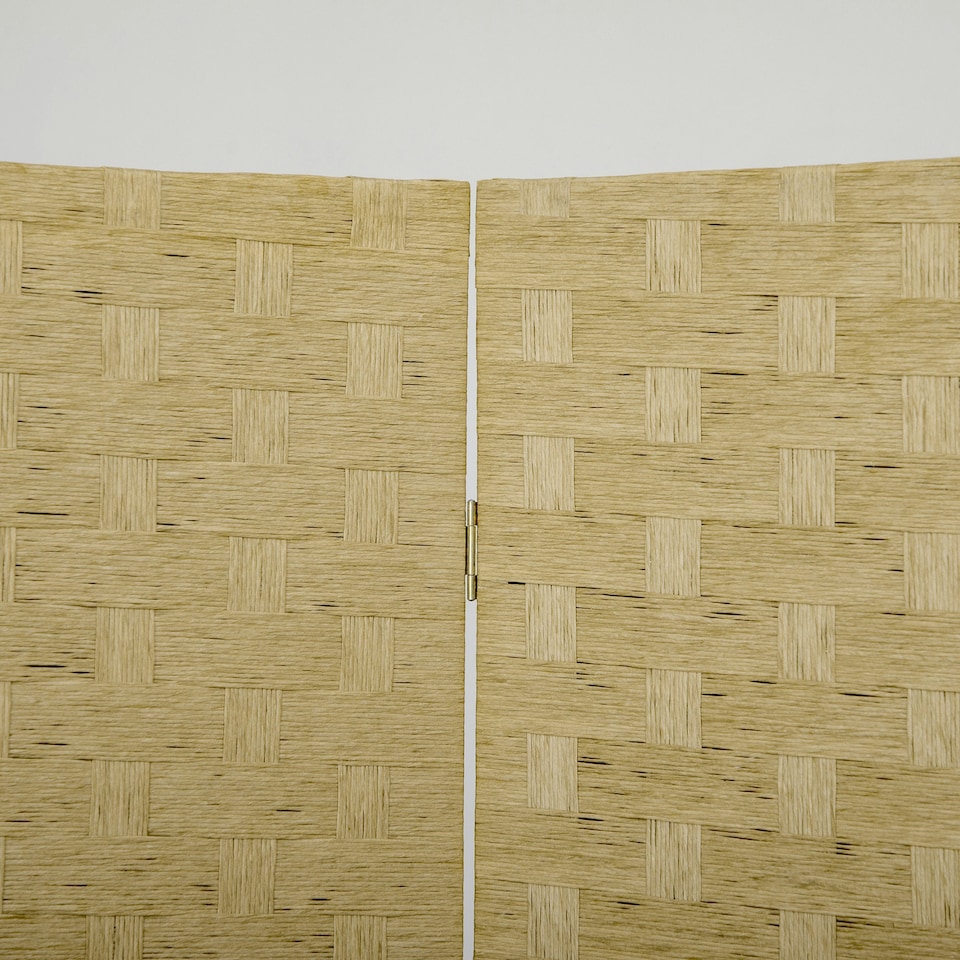 image 1 of HOMCOM 4 Panel Folding Room Dividers for Wall, Privacy Screen Panels, Brown Brown | 4 panels