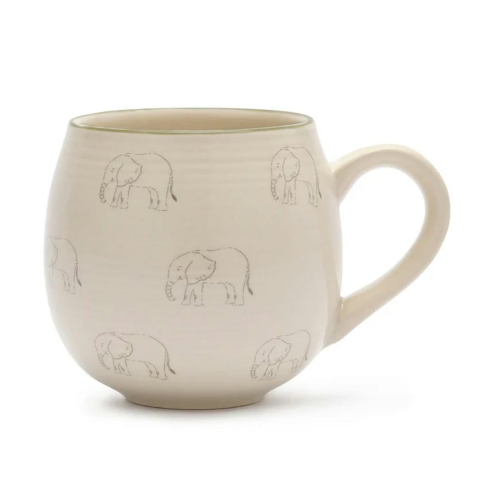 image 1 of Sophie Allport Elephant Ceramic Hug Mug Cream