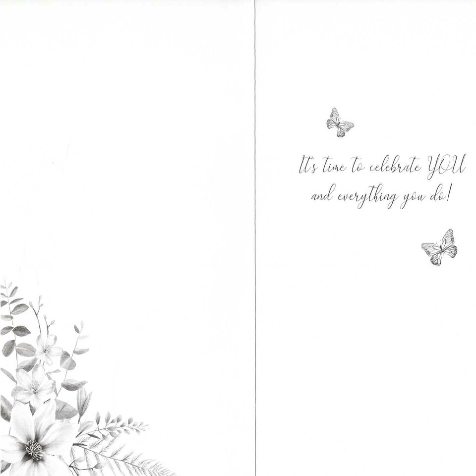 image 1 of Mum Birthday Card Embellished & Foiled Floral Vase Champagne Greeting Card