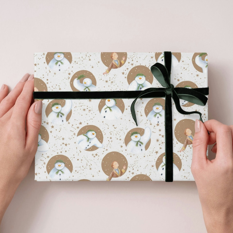 image 1 of The Snowman Christmas 4 Sheets & 4 Tags Gift Wrap