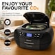 image 4 of Denver Portable Radio CD Tape Cassette Player With DAB Radio – Mains or Battery Power - TDC-280 | Black
