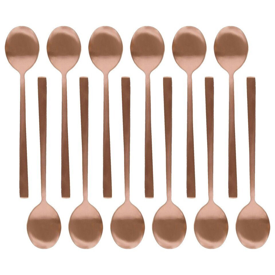 image 1 of Argon Tableware Stainless Steel Teaspoons - 14.5cm - Copper - Pack of 12