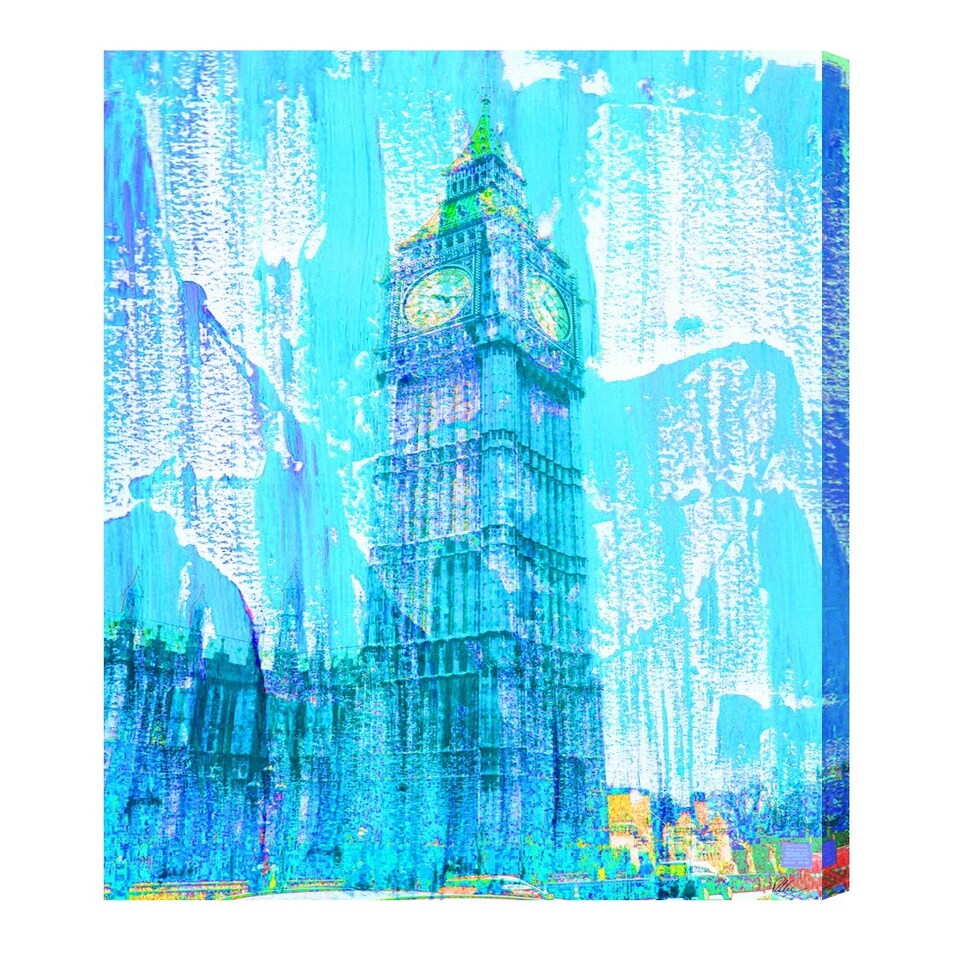 image 1 of Crazy Blue Ben (Canvas Print) 24" x 16"
