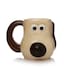 image 4 of Wallace and Gromit Gromit 3D Ceramic Mug Brown 500ml