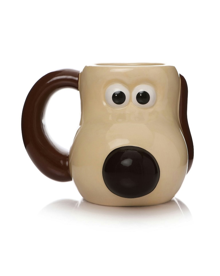 image 1 of Wallace and Gromit Gromit 3D Ceramic Mug Brown 500ml