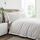 image 1 of Bianca Seersucker Woven Stripe 180 Thread Count Cotton Duvet Cover Set | Cream | Natural | King