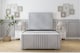 image 1 of Sloomy Harrington Silver Naples Bed Frame With 50" Upholstered Headboard 5' King