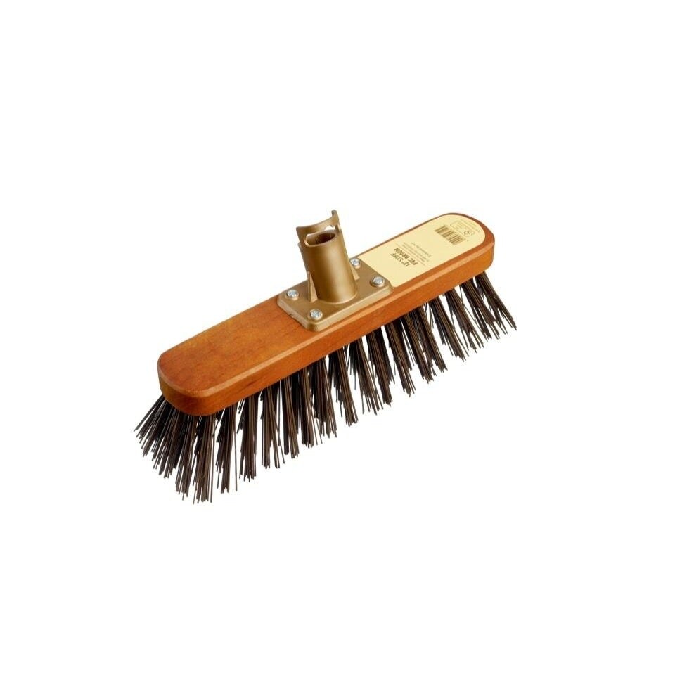 Groundsman Stiff PVC Broom Head - Brown - 12in