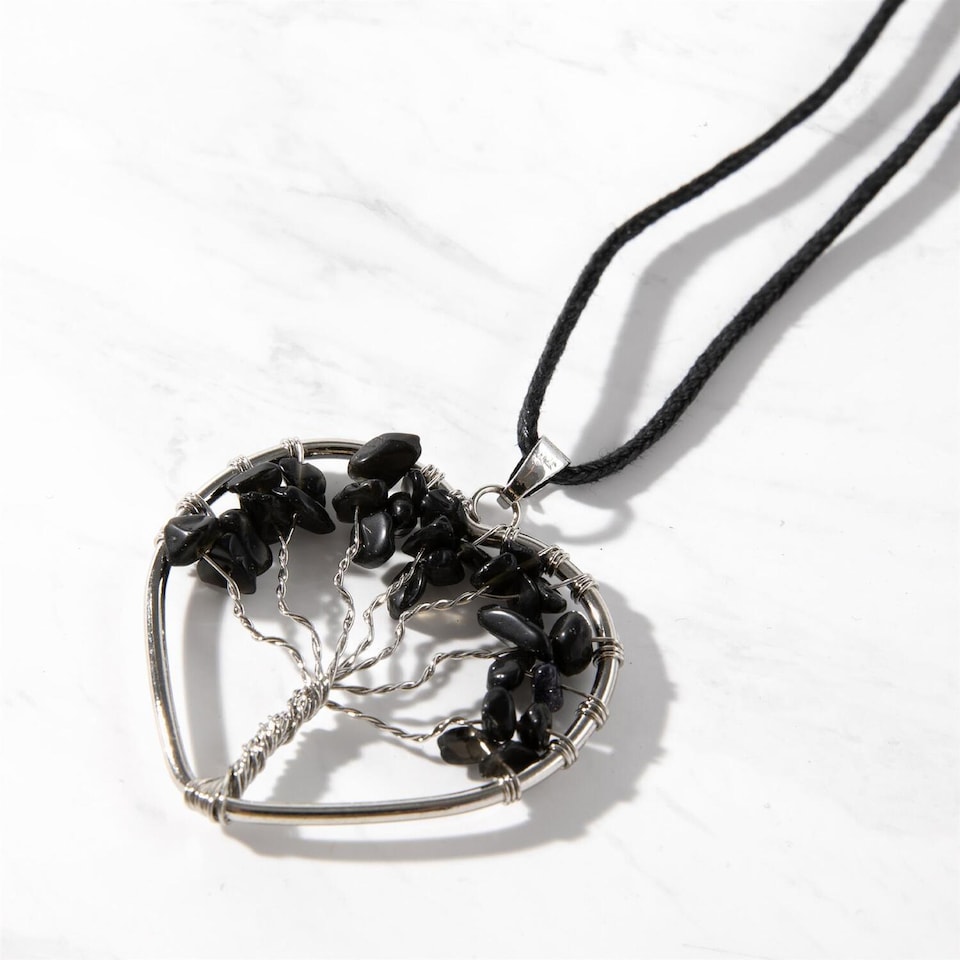 image 1 of Myga Tree Life Pendants - Obsidian