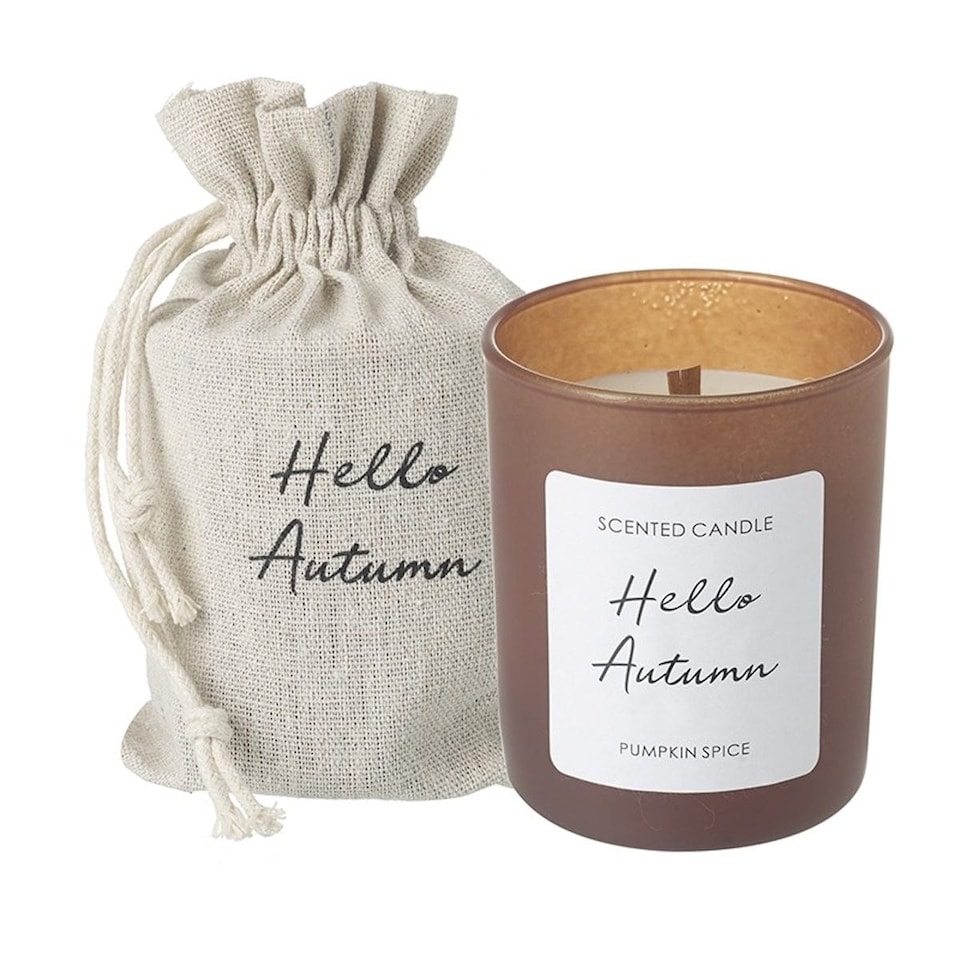 Heaven Sends Halloween Hello Autumn Pumpkin Spiced Candle with Bag