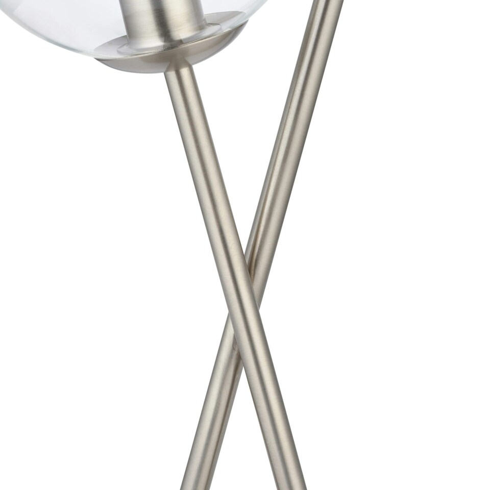 image 1 of Branco 2 Light Chrome & Smoked Glass Table Lamp