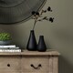 image 3 of Tapered Tall Vase - Glass - L14 x W14 x H24 cm - Black Black
