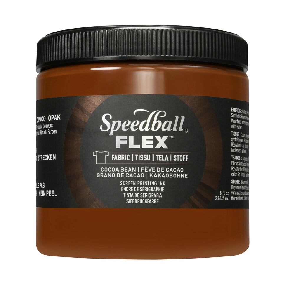 image 1 of Speedball Flex Screen Printing Fabric Ink, Cocoa Bean, 8oz