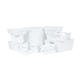 image 4 of Wham Studio 13 Piece Multi-Size Set Plastic Storage Baskets Ice White Grey