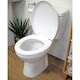 image 2 of Showerdrape Toledo White Wrap Over Plastic Toilet Seat