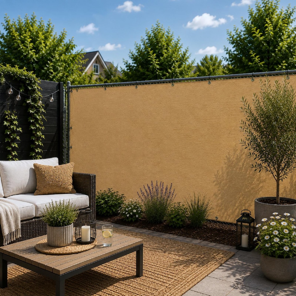 image 1 of True Products Sand Privacy & Balcony Screening Net Heavy Duty 180gsm with Eyelets 1.83m x 4m