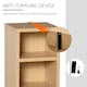 image 8 of HOMCOM Set of 2 CD Storage Units with Adjustable Shelves Natural Wood Colour