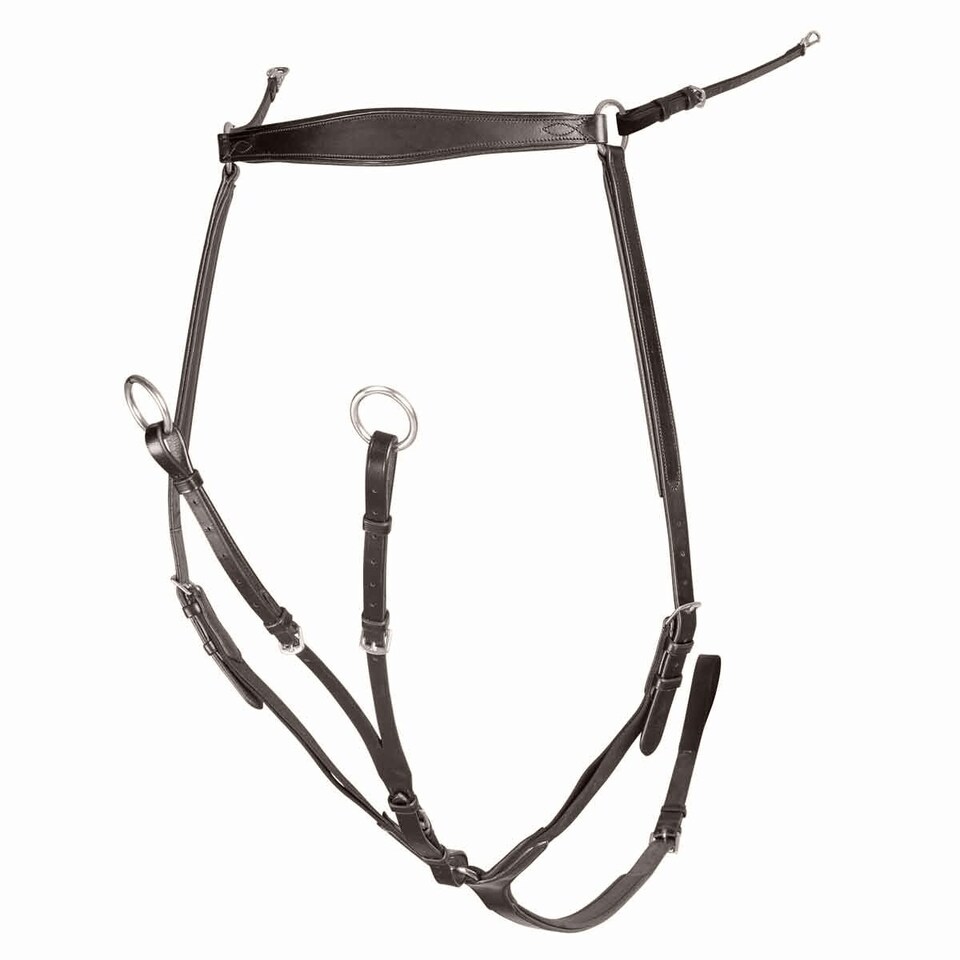 Velociti Rapida Leather Ergonomic Horse Breastplate - Havana - Full