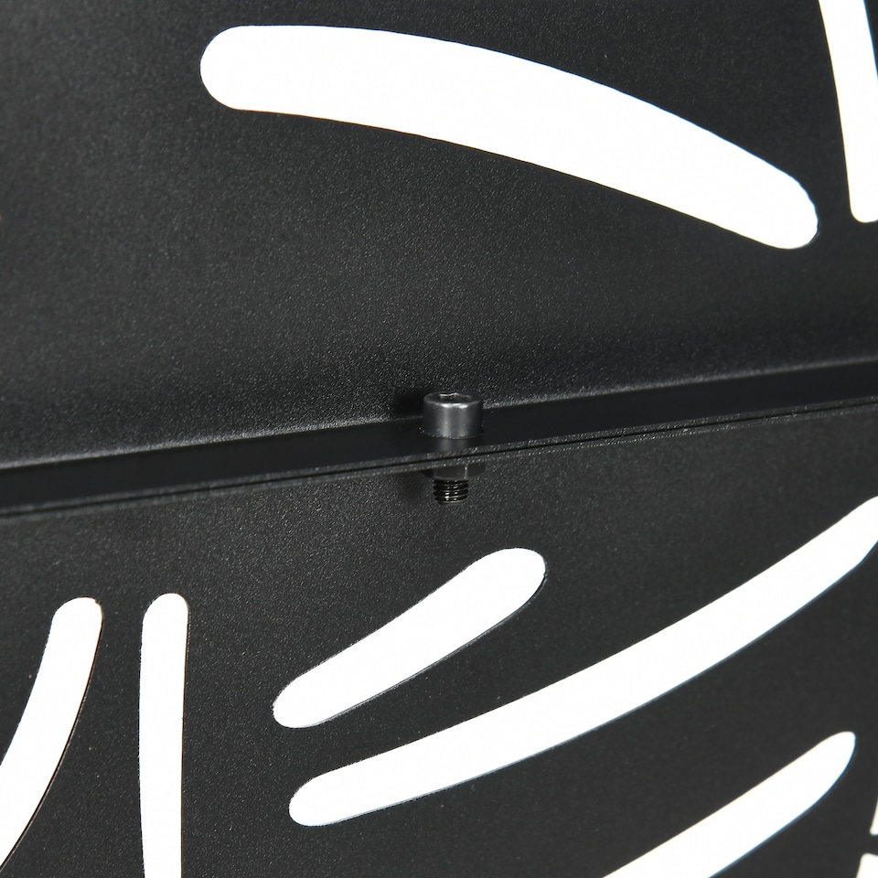 image 1 of Outsunny 6.5FT Metal Outdoor Privacy Screen Panel w Stand and Screws