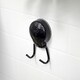 image 1 of Showerdrape SuctionLoc Black Stainless Steel Wall Mounted Robe Hook