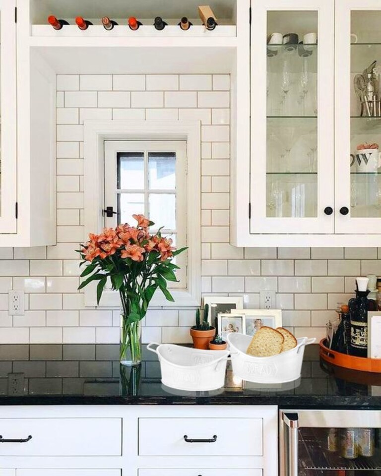 image 1 of White Bread Basket