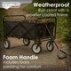 image 4 of Oypla Black Heavy Duty Foldable Garden Festival Trolley Folding Cart Wagon Truck Wheelbarrow