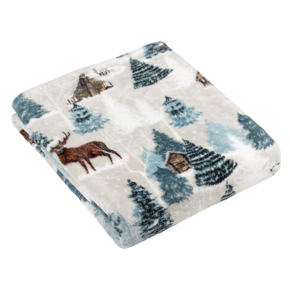 image 1 of Furn Arcticus Christmas Fleece Throw