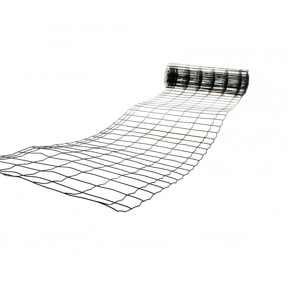 image 1 of Oypla 0.6m x 10m Green PVC Coated Galvanised Steel Wire Mesh Stock Fencing Garden Euro Fence