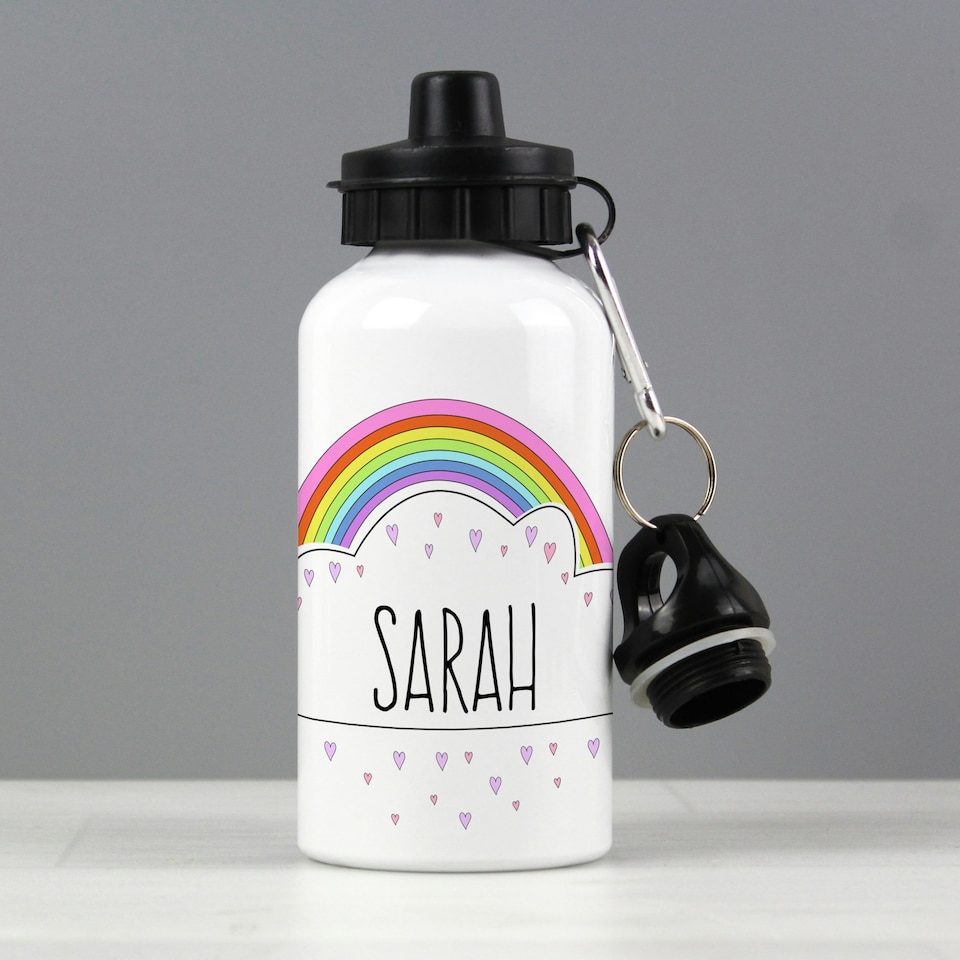 image 1 of Personalised Rainbow Drinks Bottle White | One Size