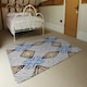 image 3 of Abstract geometric roughly hatched shapes colored with hand drawn brush stokes (Rug) Multi | Large: 140x200cm