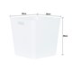 image 4 of Wham Studio 3 x 18L Deep Rectangular Plastic Storage Baskets Ice White White
