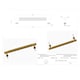 image 8 of Pushka Home Solid Brass Knurled Bar Handle 224mm - Antique Gold