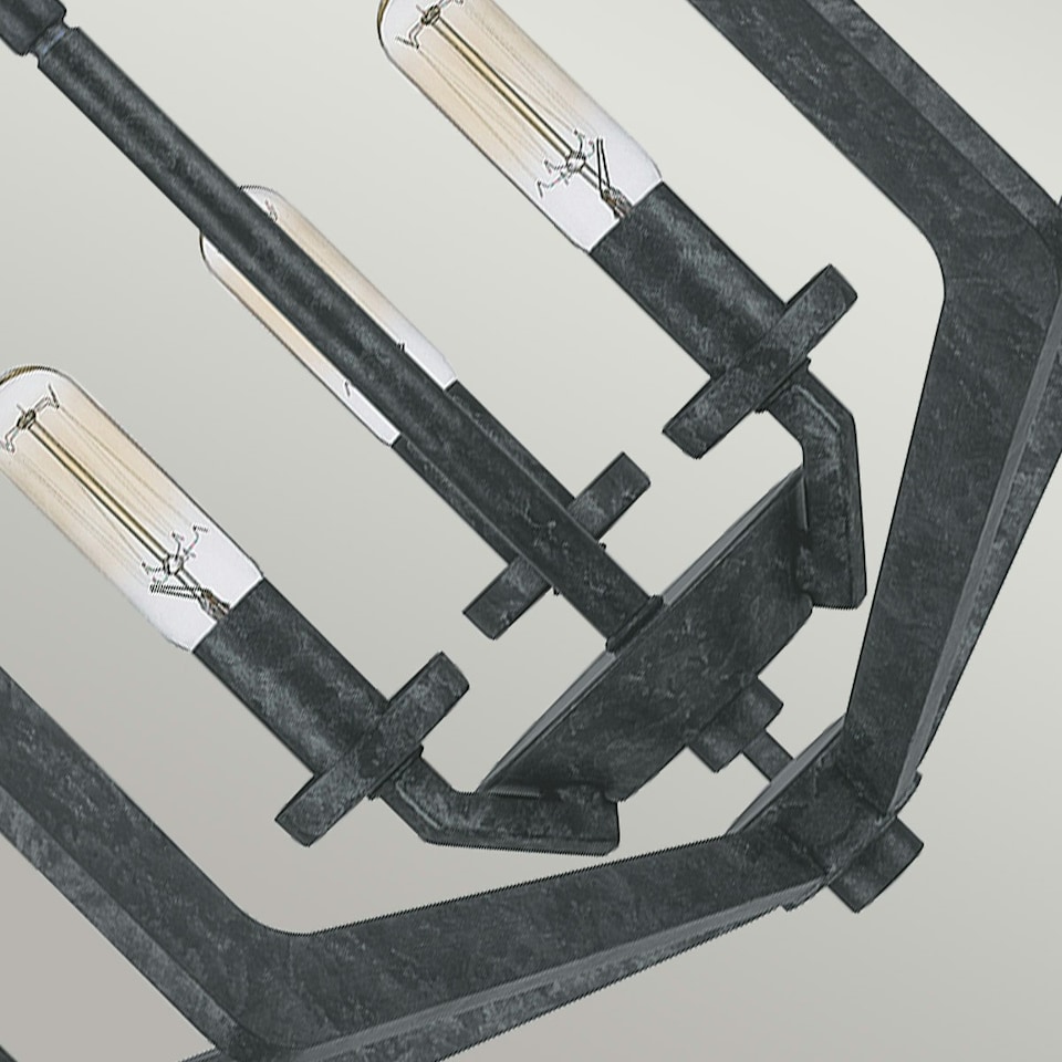 image 1 of Quoizel Vanguard Wire Frame Pendant Ceiling Light Old Black