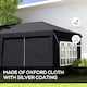 image 3 of Outsunny 3 x 6m Pop Up Gazebo Height Adjustable Party Tent w/ Storage Bag Grey