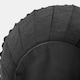 image 7 of OHS Soft Fleece Ribbed Round Foldable Footstool Seat Storage Organiser Ottoman Black